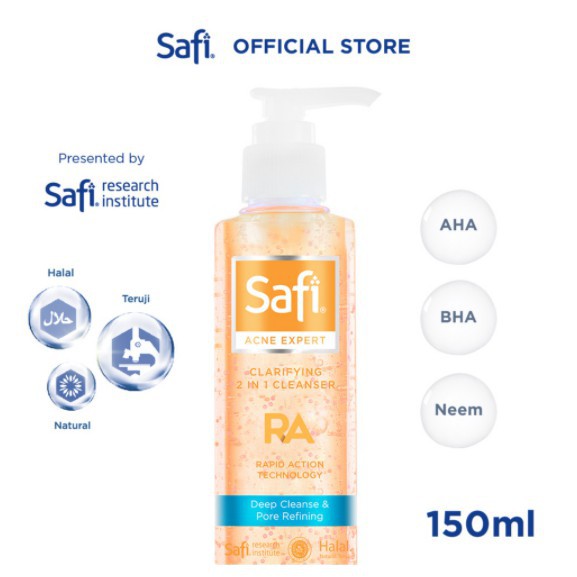 Safi Acne Expert Clarifying 2 in 1 Cleanser RA Deep Cleanse &amp; Pore Refining 150ml