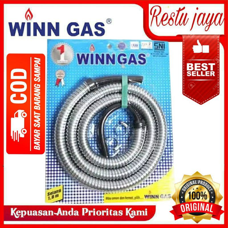 SELANG KOMPOR GAS ELPIJI KUALITAS PREMIUM PANJANG 1,8 METER