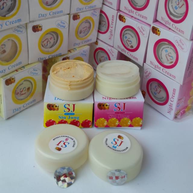 Paket Cream SJ UV Whitening Sinjung - Sin Juang Cream Siang Dan Cream Malam Original