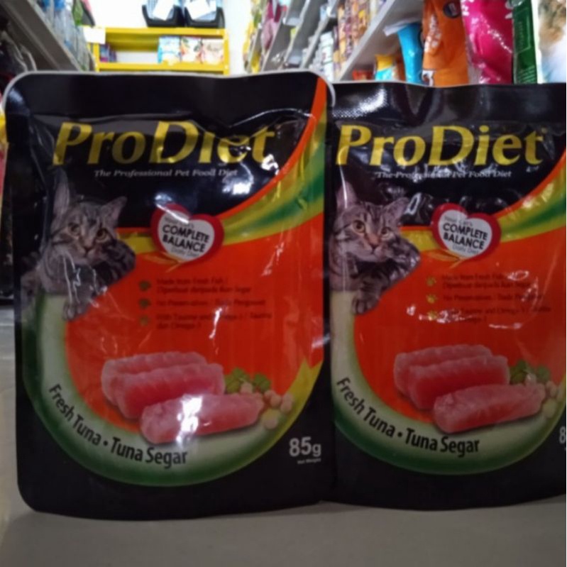 prodiet sashet 85gr adult fresh tuna segar