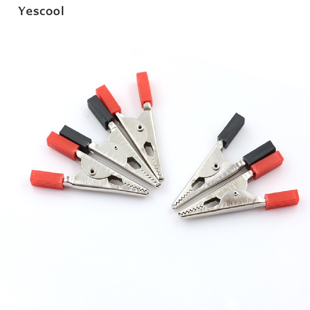 Yescool 5Pcs Capit Buaya 50mm Bahan Metal Dengan Gagang Plastik