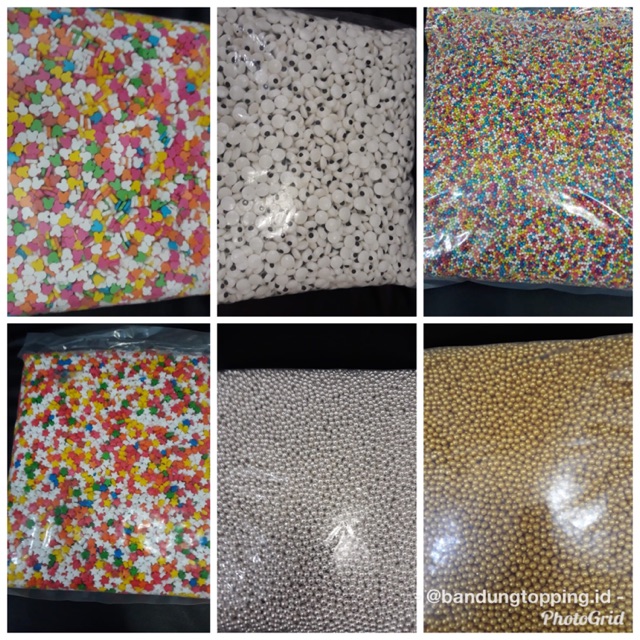 Sprinkle aneka bentuk kemasan kecil