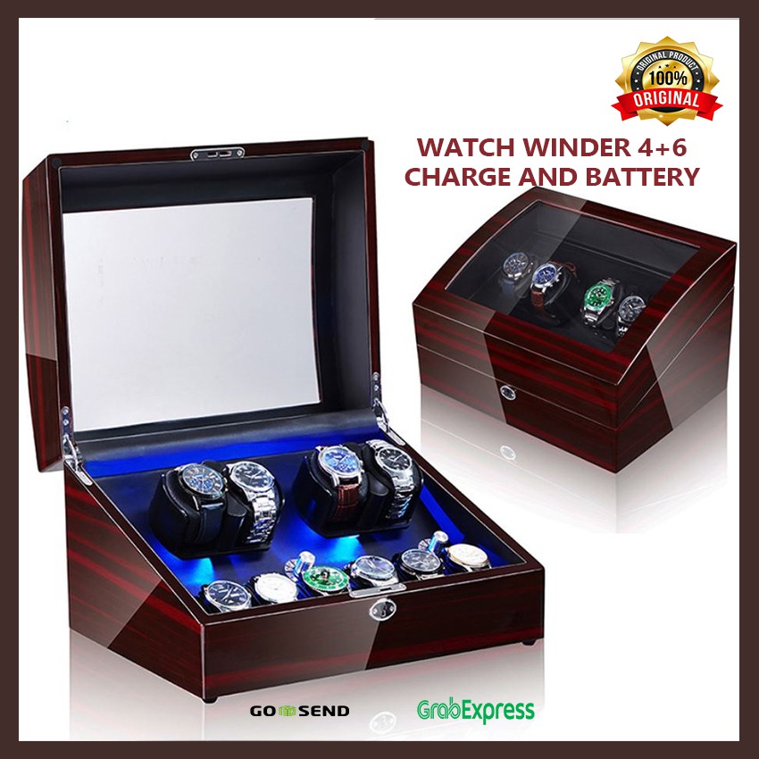 Watch Winder Pemutar Jam Tangan Otomatis Winder Watch 4+6
