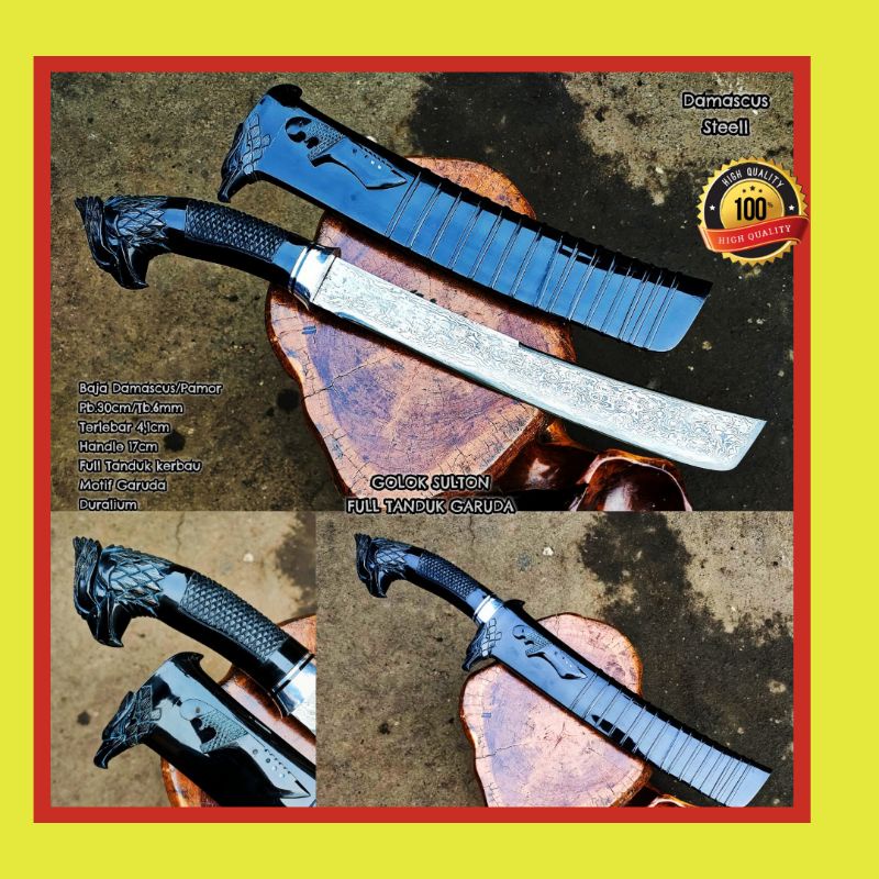 PISAU SEMBELIH SULTON FULL TANDUK GARUDA SUPER TAJAM KUALITAS PREMIUM SUPER PREMIUM