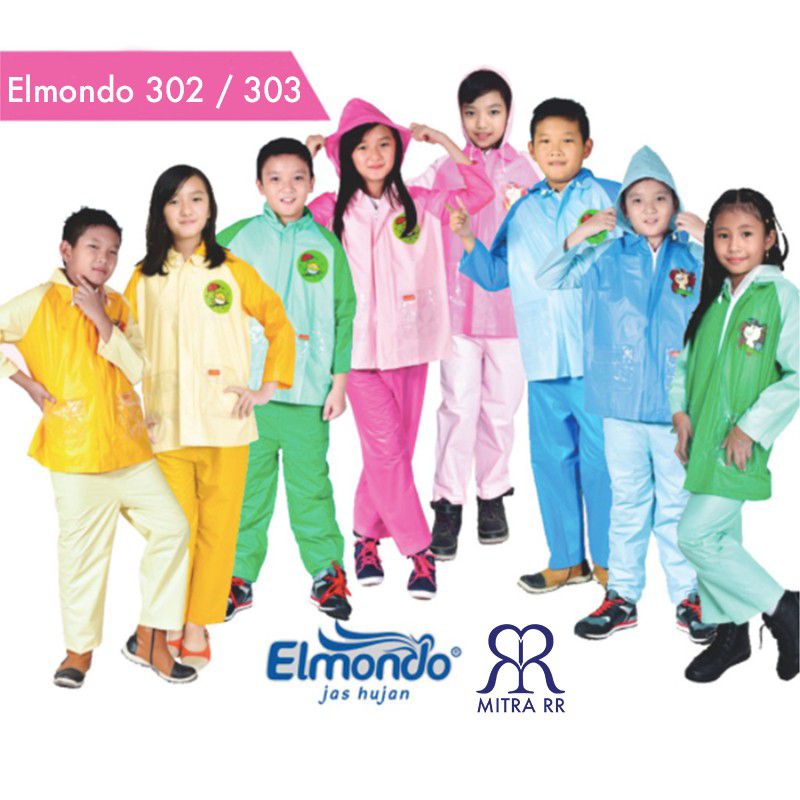 Jas Hujan Stelan Jaket Celana Anak / Elmondo Nouvo Banyak Warna / Elmondo 302