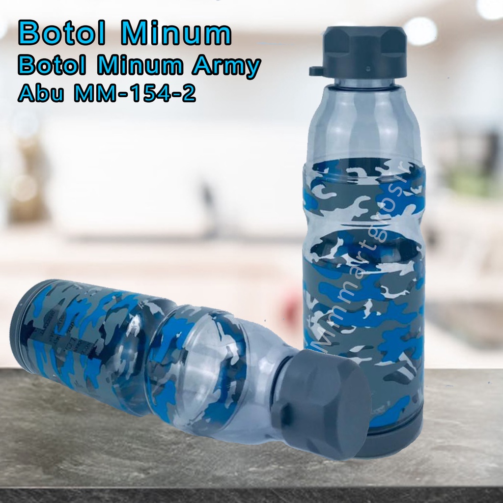 Botol Minum / Botol Minum Plastik / Motif Army Abu MM-154-2 / 700ml