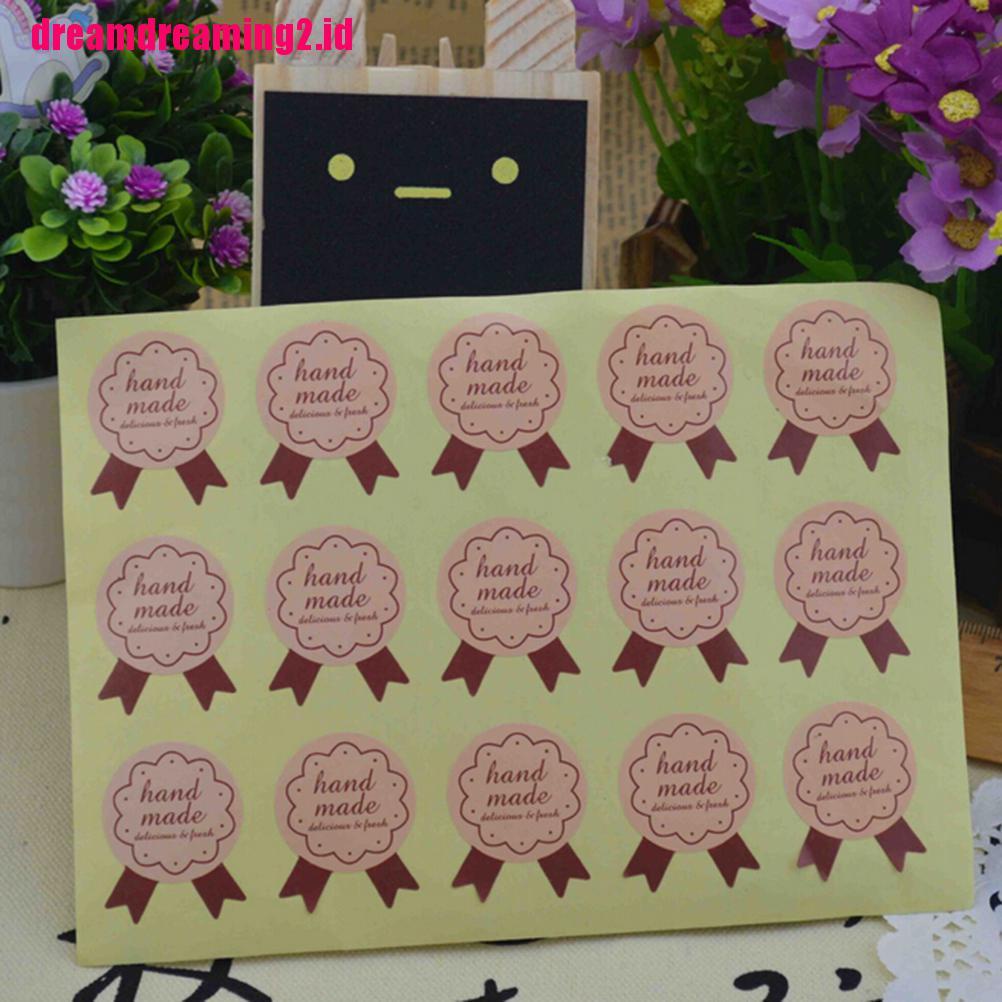 （✔✔❤1 Lembar / 15pcs Stiker Kertas Label Segel Makanan / Kue Handmade Untuk Pesta