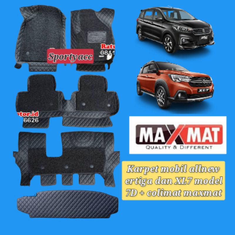 karpet mobil allnew ertiga dan XL7 model 7D plus coilmat maxmat