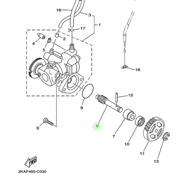 as gear gigi pompa oli yamaha rxk rxking master rx king new th 1997 - 2008 nos original 3ka e3175 00