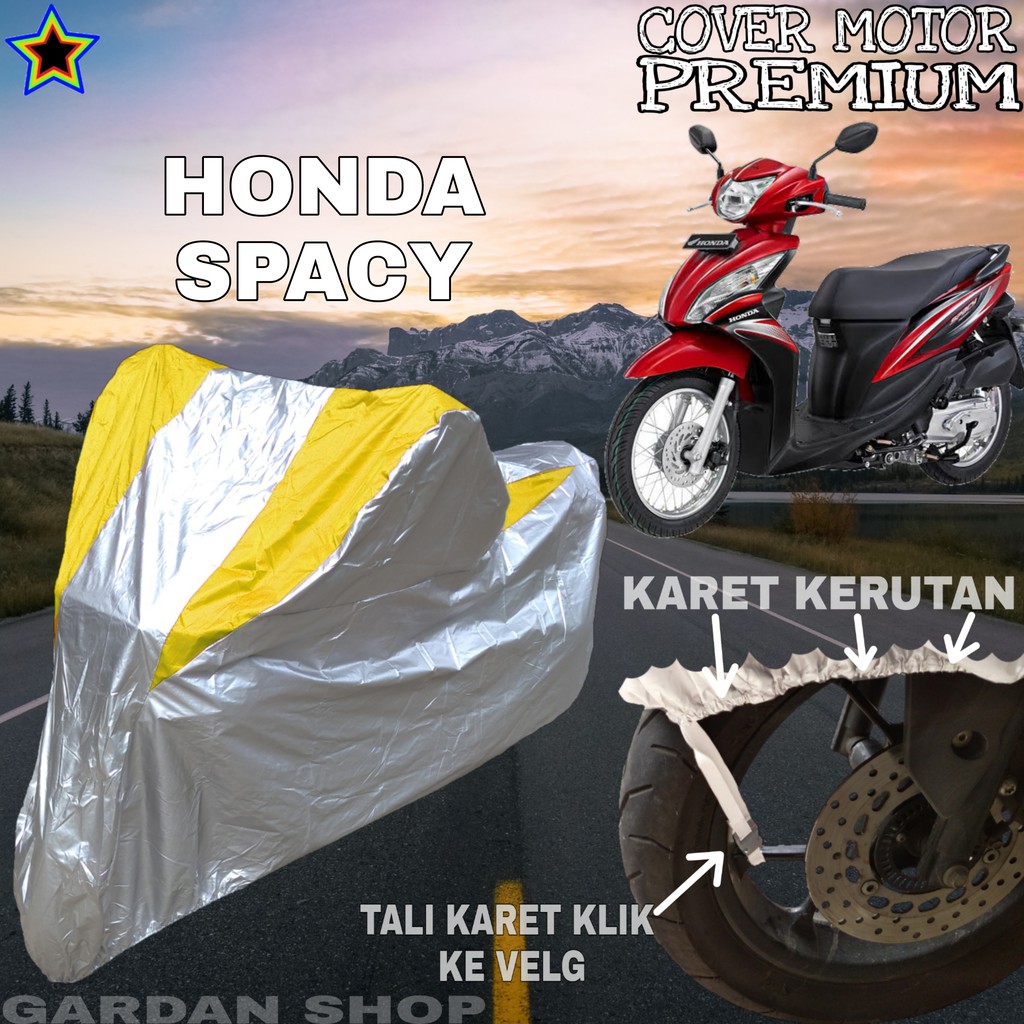 Sarung Motor HONDA SPACY Silver KUNING Body Cover Honda PREMIUM