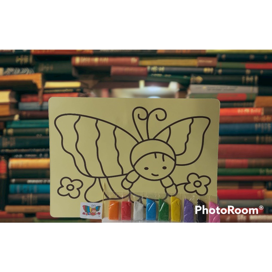 Mainan Edukasi Kertas Mewarnai Dengan Pasir | mewarnai dengan pasir | buku mewarnai | mewarnai murah