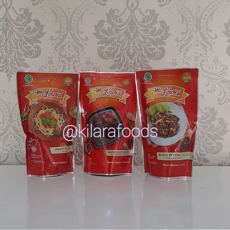 

Mc Lewis Saus Barbeque, Blackpepper, Spaghetti / Mclewis saus bbq, lada hitam 310gr