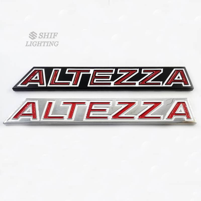 1pc Stiker Emblem / Badge Logo Altezza Metal Untuk Samping / Belakang Mobil Toyota