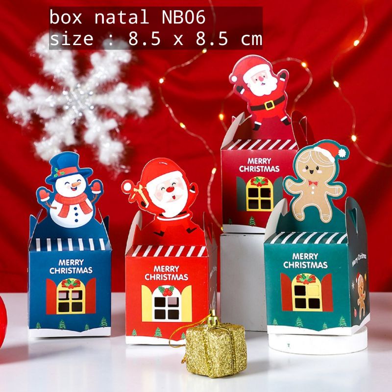 

Kotak natal box souvenir merry christmas santa lucu box hamper natal NB06