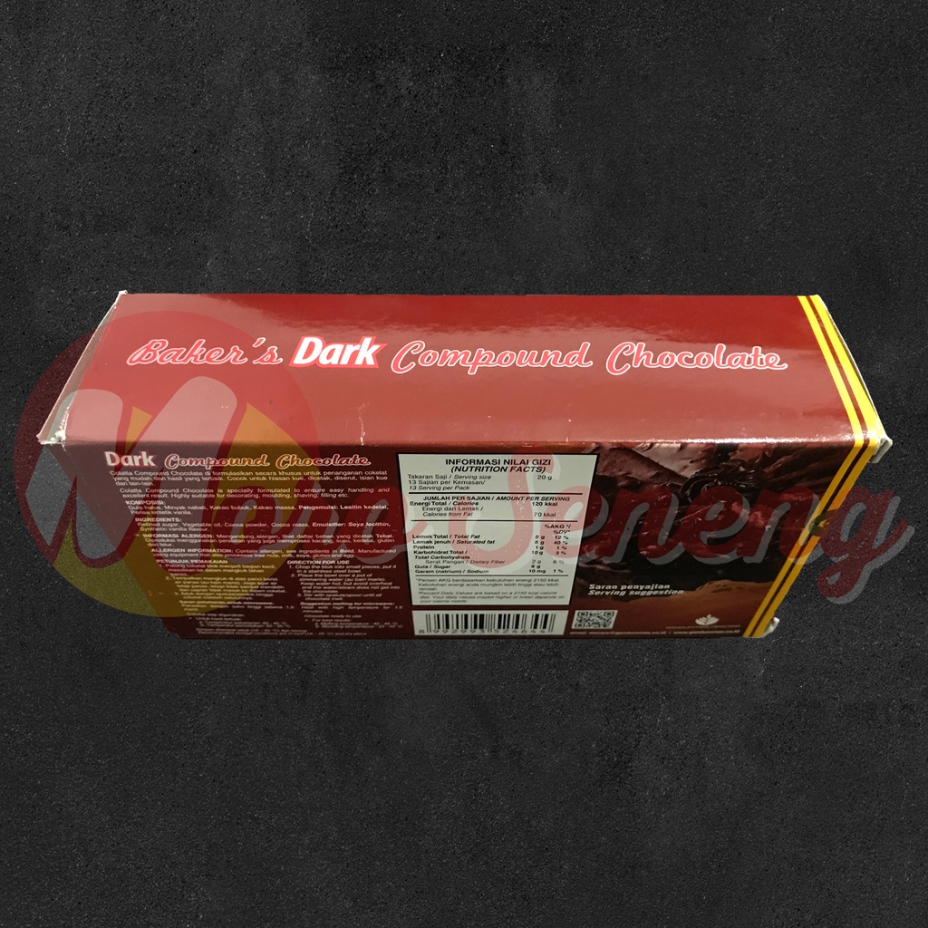 Colatta Dark Compound Chocolate Family Pack 2 x 250 gr  500 gr