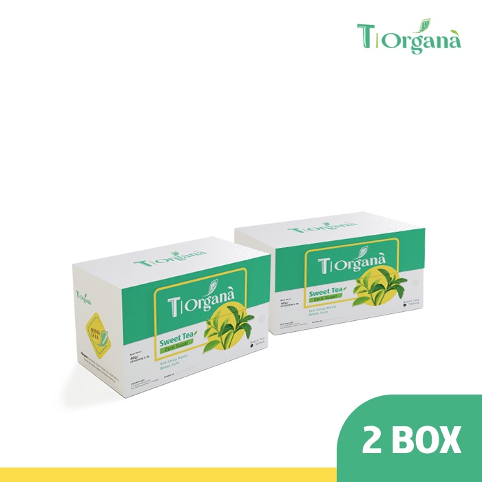 T|Organa - Teh Stevia Teh Manis Tanpa Gula Bundle 2 Box Isi 20 Tbag