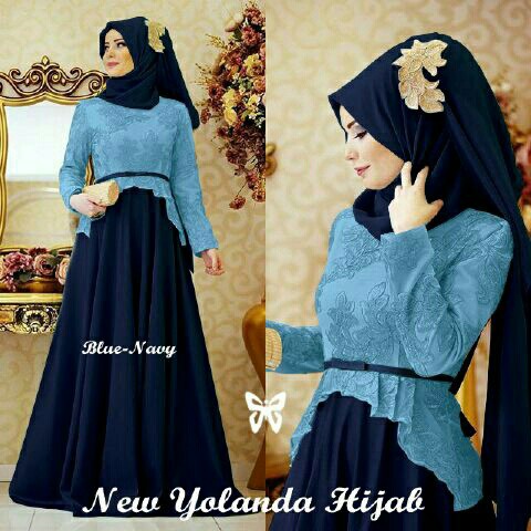 Maxi Dress Muslim / New Yolanda GW / maxi party premium / maxi muslim / busana muslim / muslimah