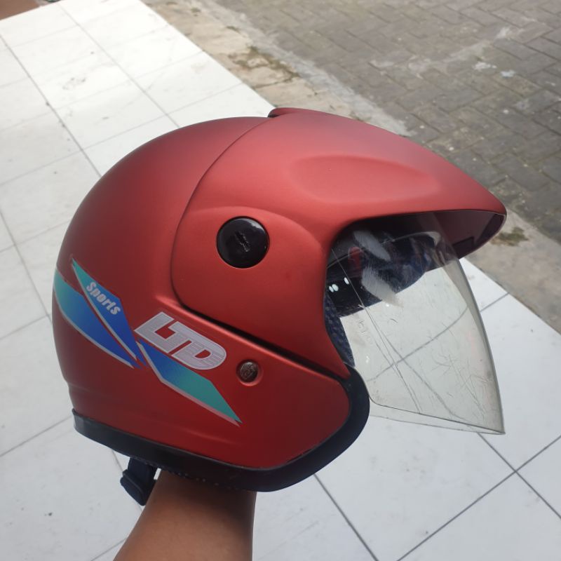 HELM LTD MERAH DOFF BEKAS ORIGINAL