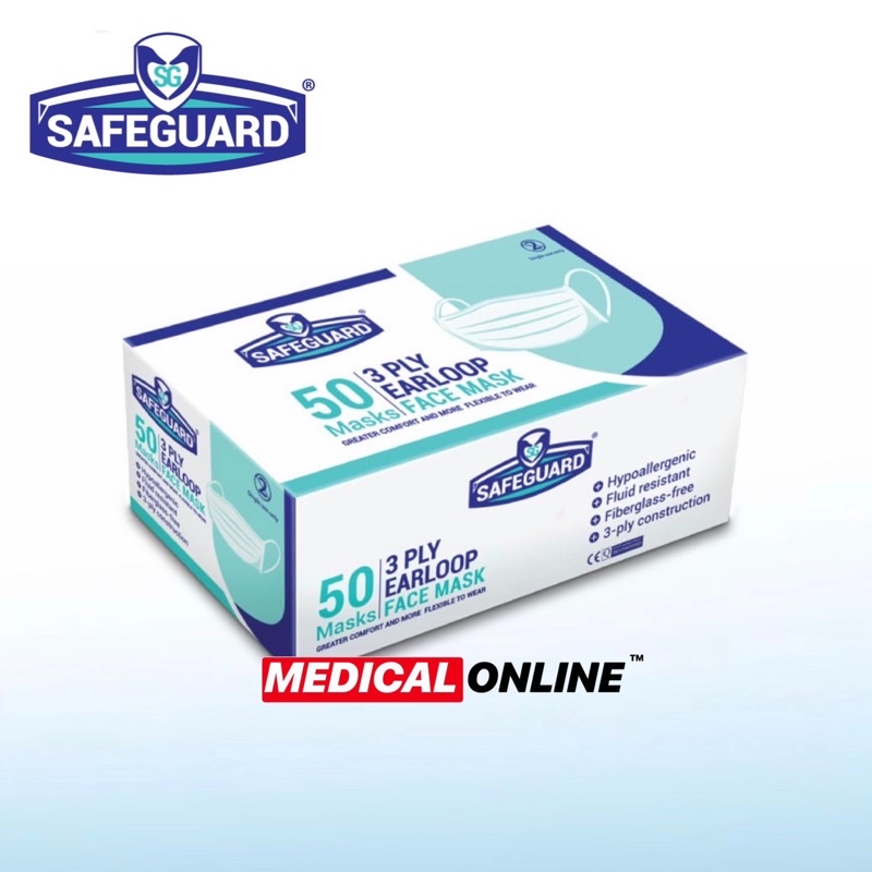 MASKER SAFEGUARD MASKER MEDIS 3PLY MEDICALONLINE MEDICAL ONLINE