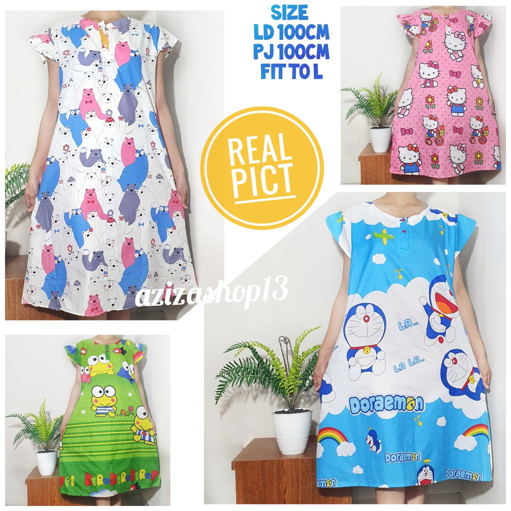 DASTER KARAKTER MURAH / DASTER MURAH / DASTER KATUN / BAJU TIDUR KARAKTER LUCU