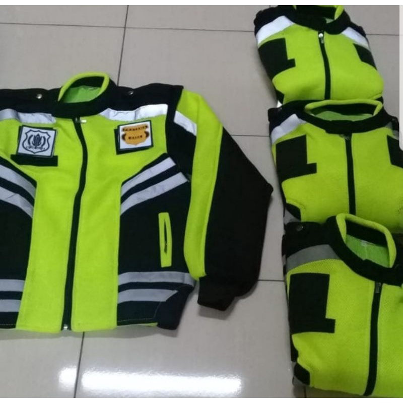 Rompi Jaket security |Romket security | Rompi Jaket satpam stabilo | Jaket Security stabilo jaring