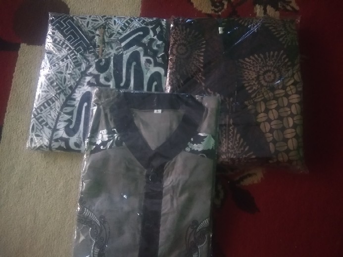 M-l-xl-xxl Batik Tunik Wanita Asj Sa Hrb026 Kenongo Pekalongan Sogan Tulis