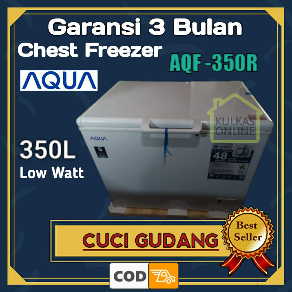 KULKAS FREEZER AQUA 350L CHEST FREEZER USAHA HARGA MIRING CUCI GUDANG GARDE A1 FREEZER RUMAHAN