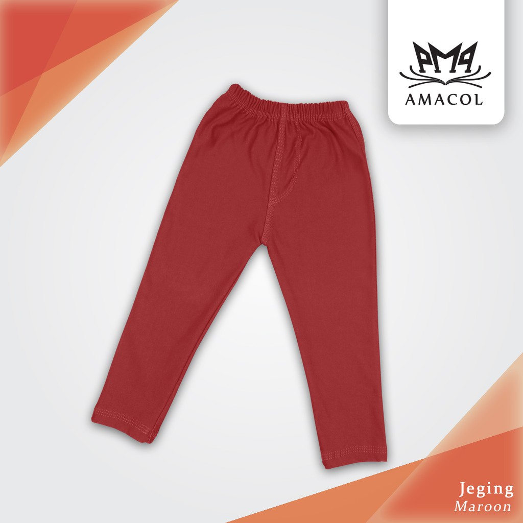 Amacol Celana Jegging Polos Anak by Amacol (Maroon)