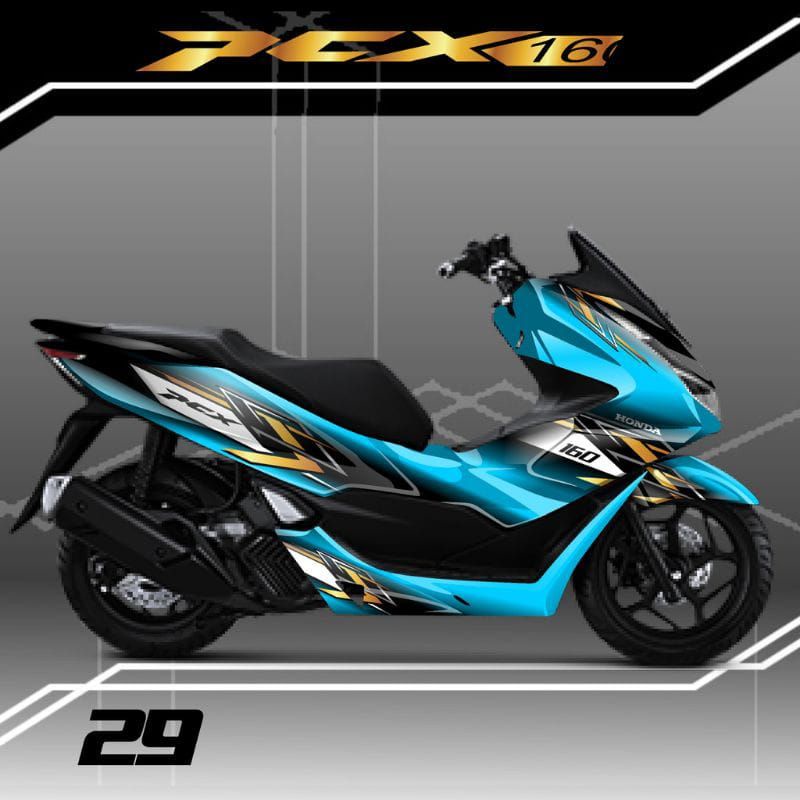 Decal Sticker Honda PCX 160 2021 Fullbody - Dekal Striping PCX 160 Variasi Custom Bike Stile Tosca 1