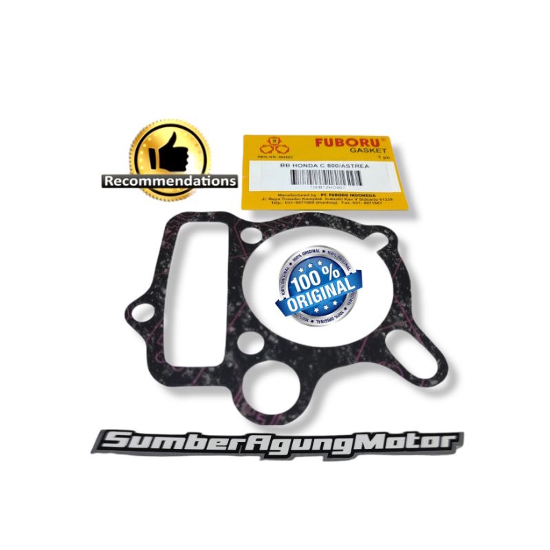 PERPAK BLOK PAKING GASKET BLOK BORING CYLINDER HEAD HONDA ASTREA 800 C800 C700 C70 MERK FUBORU