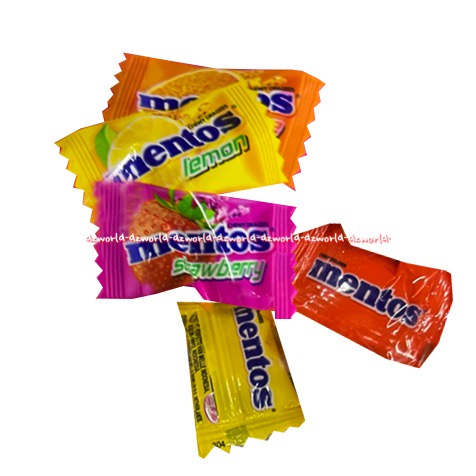 Mentos Fruit Chewy Dragees 121gr Permen Sharing Pack Permen Mentoss Mentol