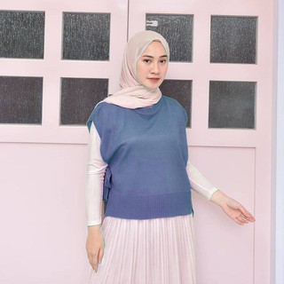 Outer Wanita Hillo Vest Rajut Rompi Rajut Wanita kekinian Outer Wanita Hillo Vest Rajut Rompi Rajut Wanita kekinian