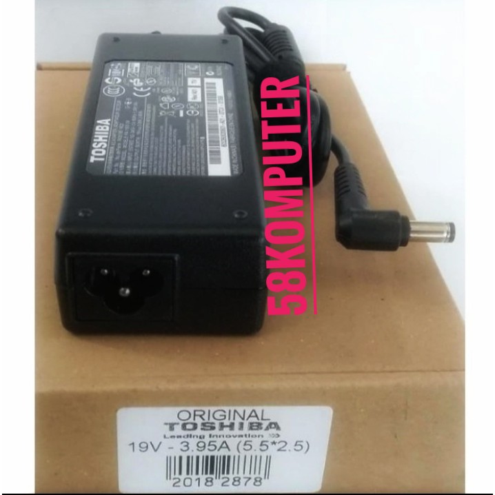Adapter Charger Toshiba Satellite A100-S2211TD, A100-S3211TD, A100-S8111TD 19v 3.95a 75w 5.5.2.5