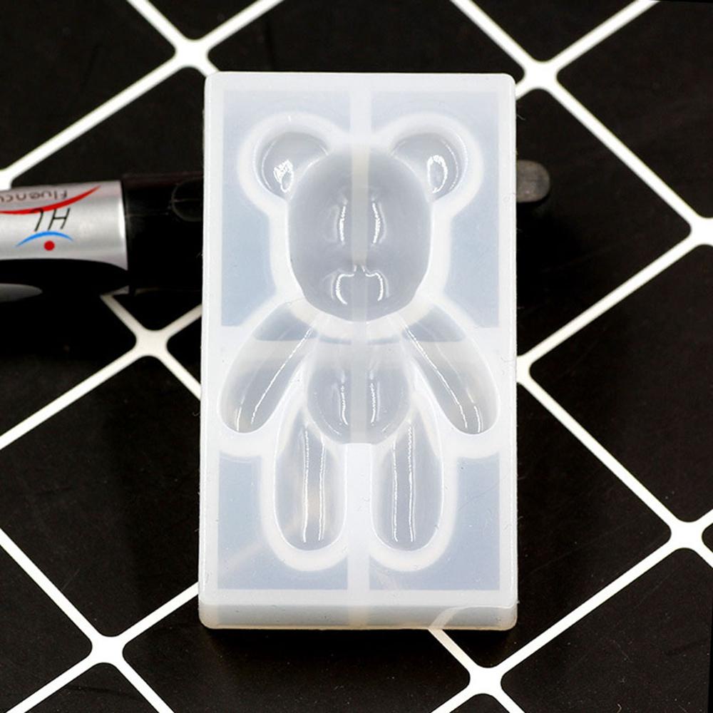 [Elegan] Cetakan Beruang DIY Fashion Mainan Anak Silikon Untuk Pengecoran Resin Dapur Gadget Gantungan Kunci Dekorasi