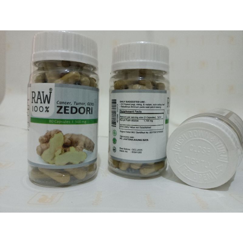 RAW 100 ZEDORI OBAT ASAM LAMBUNG , GERD DAN KISTA OBAT HERBAL KUNYIT PUTIH RAW ZEDORI