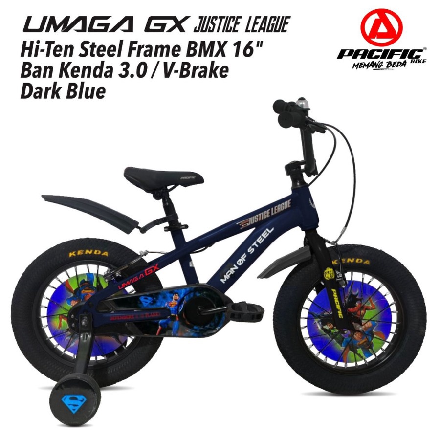 SEPEDA ANAK PACIFIC BMX UMAGA GX JUSTICE LEAGUE 16”  FRAME STEEL V-BRAKE BICYCLE