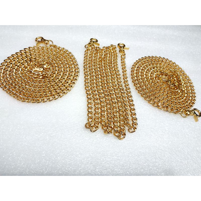 Aksesoris Tas Rantai Gepeng 120cm-Gold