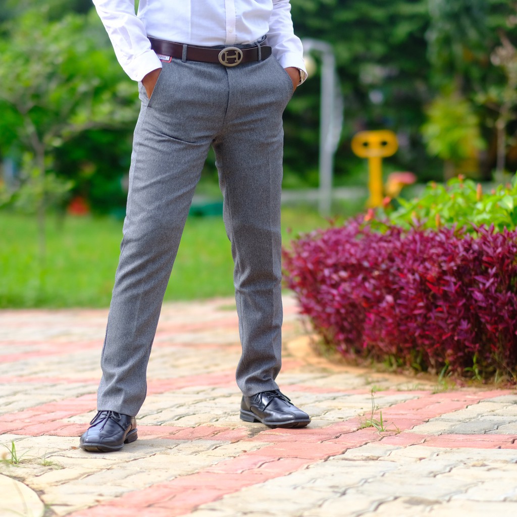 CELANA KANTOR | KERJA | FORMAL | BAHAN | PANJANG | HITAM PRIA SLIMFIT | MURAH