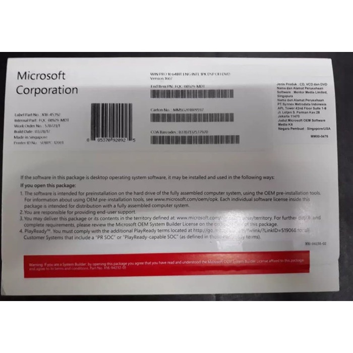 PROMO Windows 10 Pro 64 Bit
