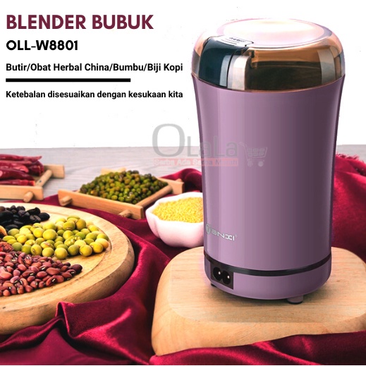 Blender Chopper Bubuk Giling Kopi Cabe Beras Kacang Biji Portable OLL-W8801