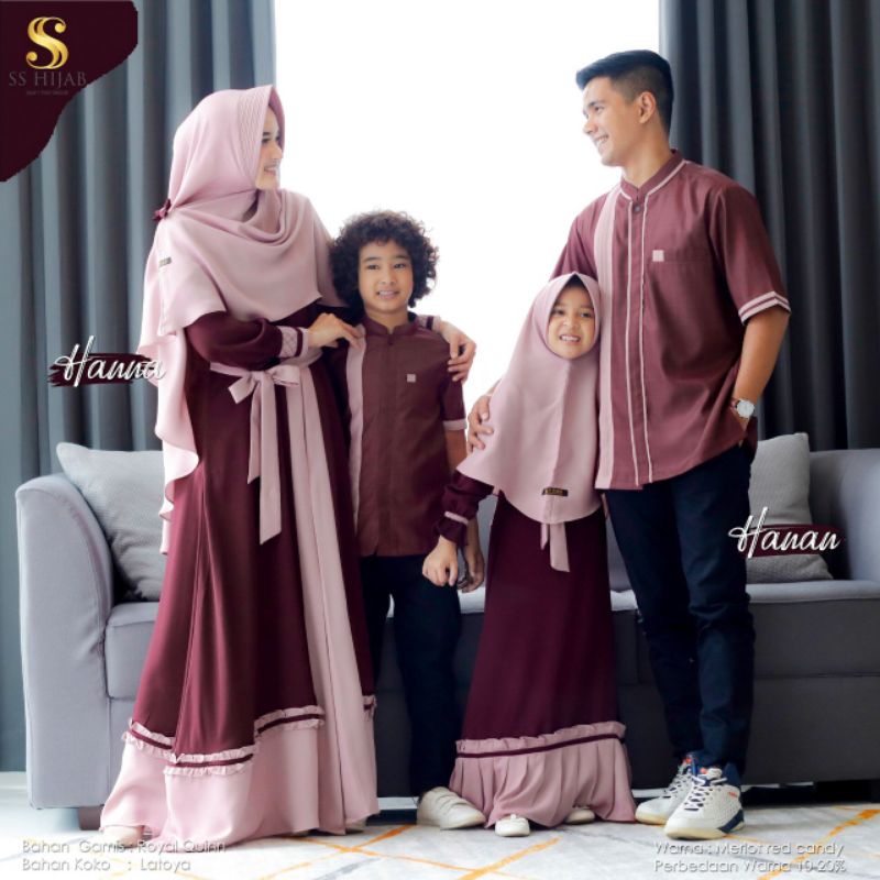 (DAD LONG) Sarimbit Hanna Hanan SS Hijab (READY STOCK)
