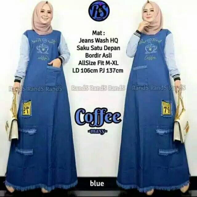 JUAL ORI》LD106-PB140/ TERLARIS COFFE MAXY JEANS WASH HQ SAKU SATU DEPAN BORDIR ORI 100% New