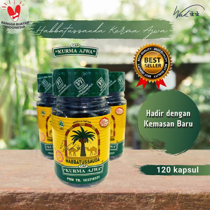 

Kurma Manis / Buah Kurma / Habbatussauda Cap Kurma Ajwa 120 Kapsul Jintan Hitam Ready