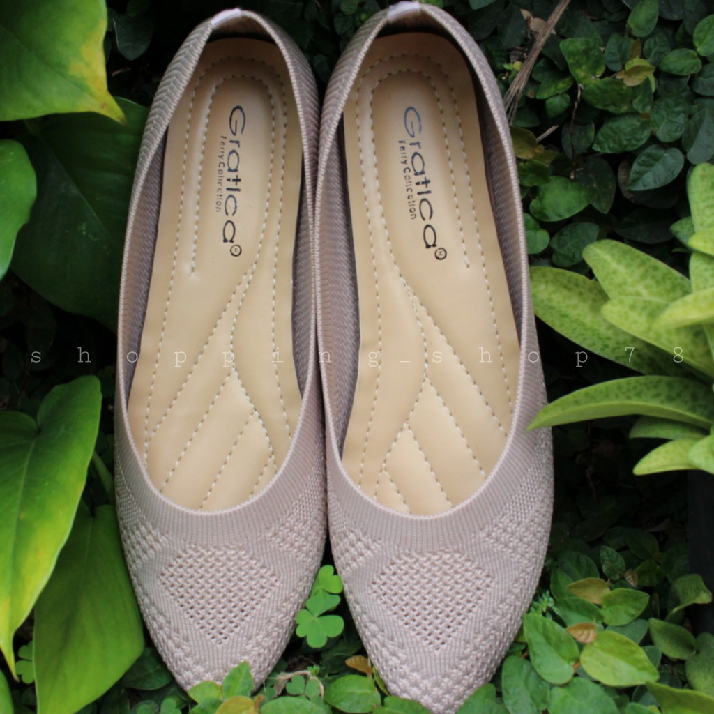 Sepatu Wanita Flat Shoes Rajut Lancip Gratica AW 92