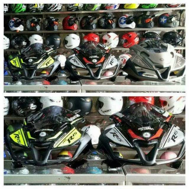 Kedok lampu depan /cover lampu depan r15 model new r15 vva