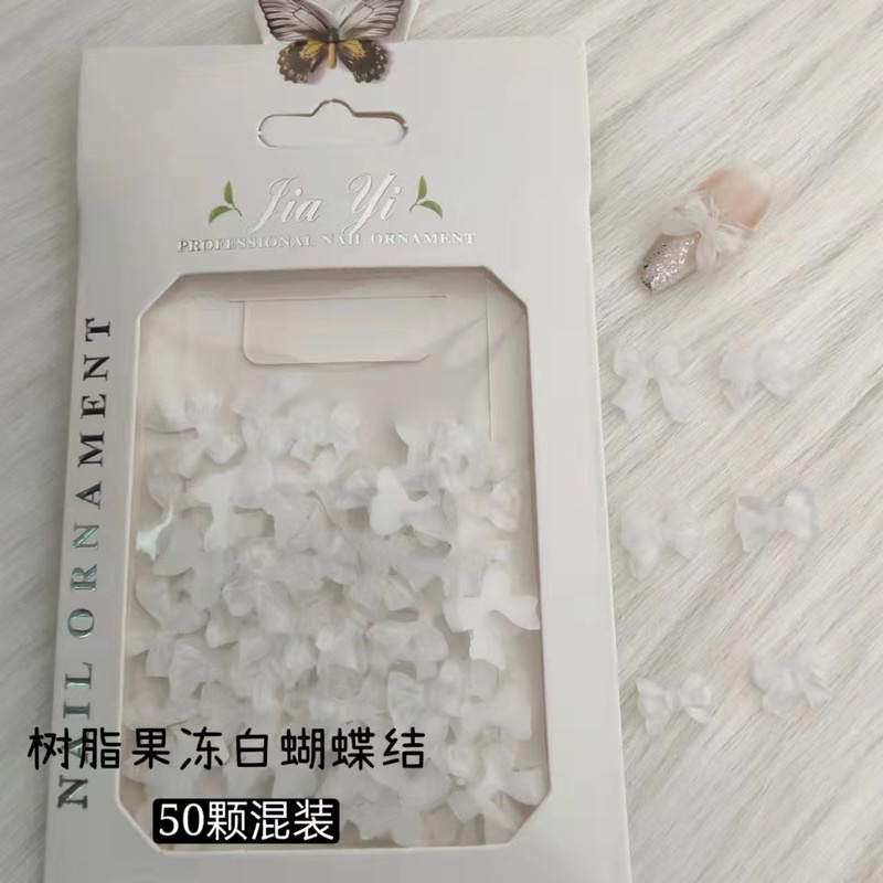 1 SET RESIN BOW PITA NAILART / Hiasan Resin Pita 3d Timbul Gaya Jepang New Style Resin Pita Nail Charm