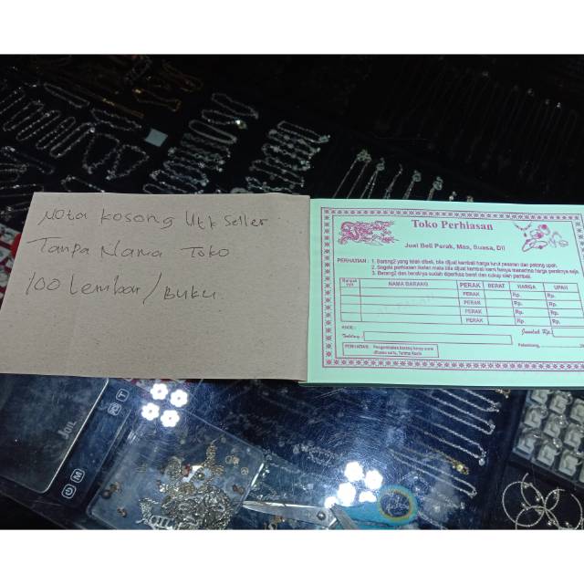 Nota kosong / tanpa nama toko utk seller 100lbr