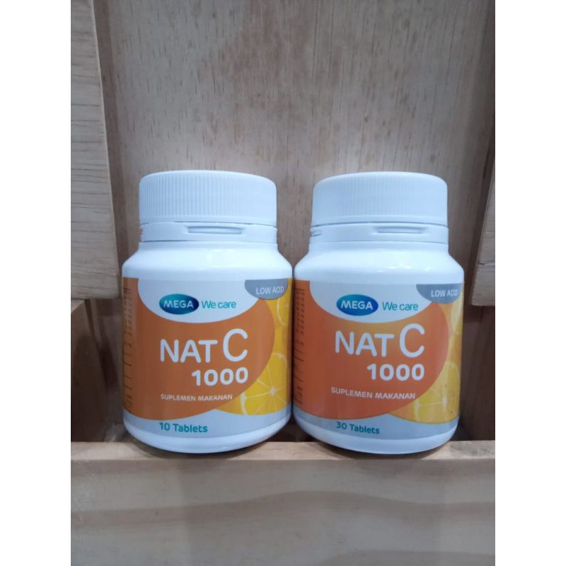 Mega We Care Nat C isi 30 dan 10 Vitamin C 1000mg Aman diLambung