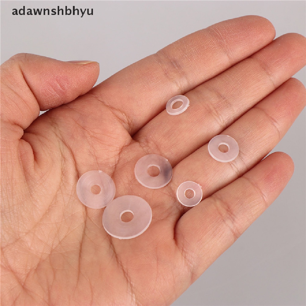 Adawnshbhyu 100pcs M3 M4 M5 M6 PVC Isolasi Polos Gasket Pad Ring Spacer Flat Washer