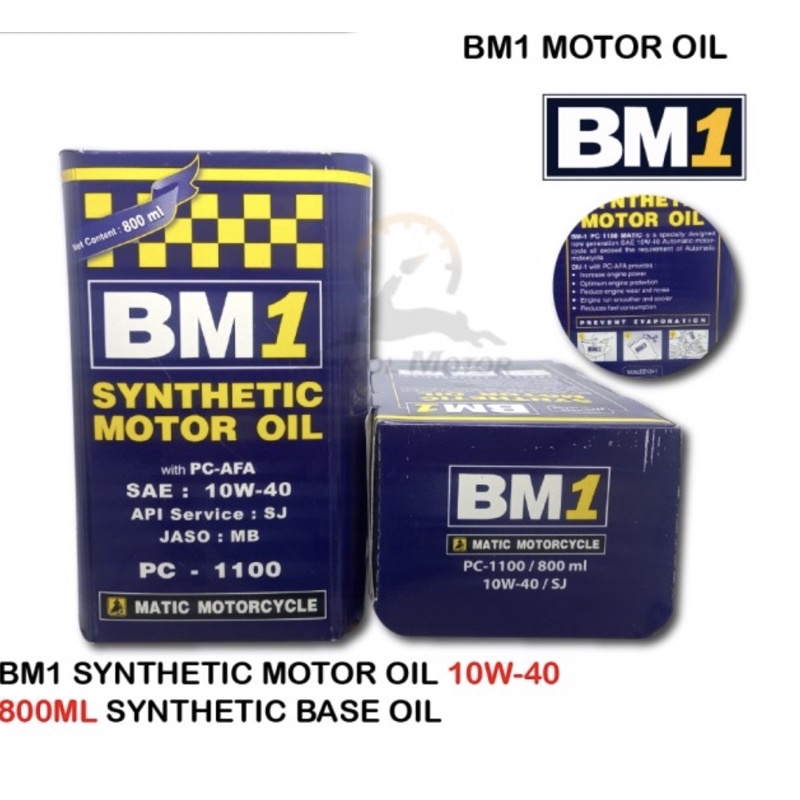 OLI MESIN MOTOR MATIC BM 1 ONE 800 ML PC 1100 SAE 10W 40 ORIGINAL